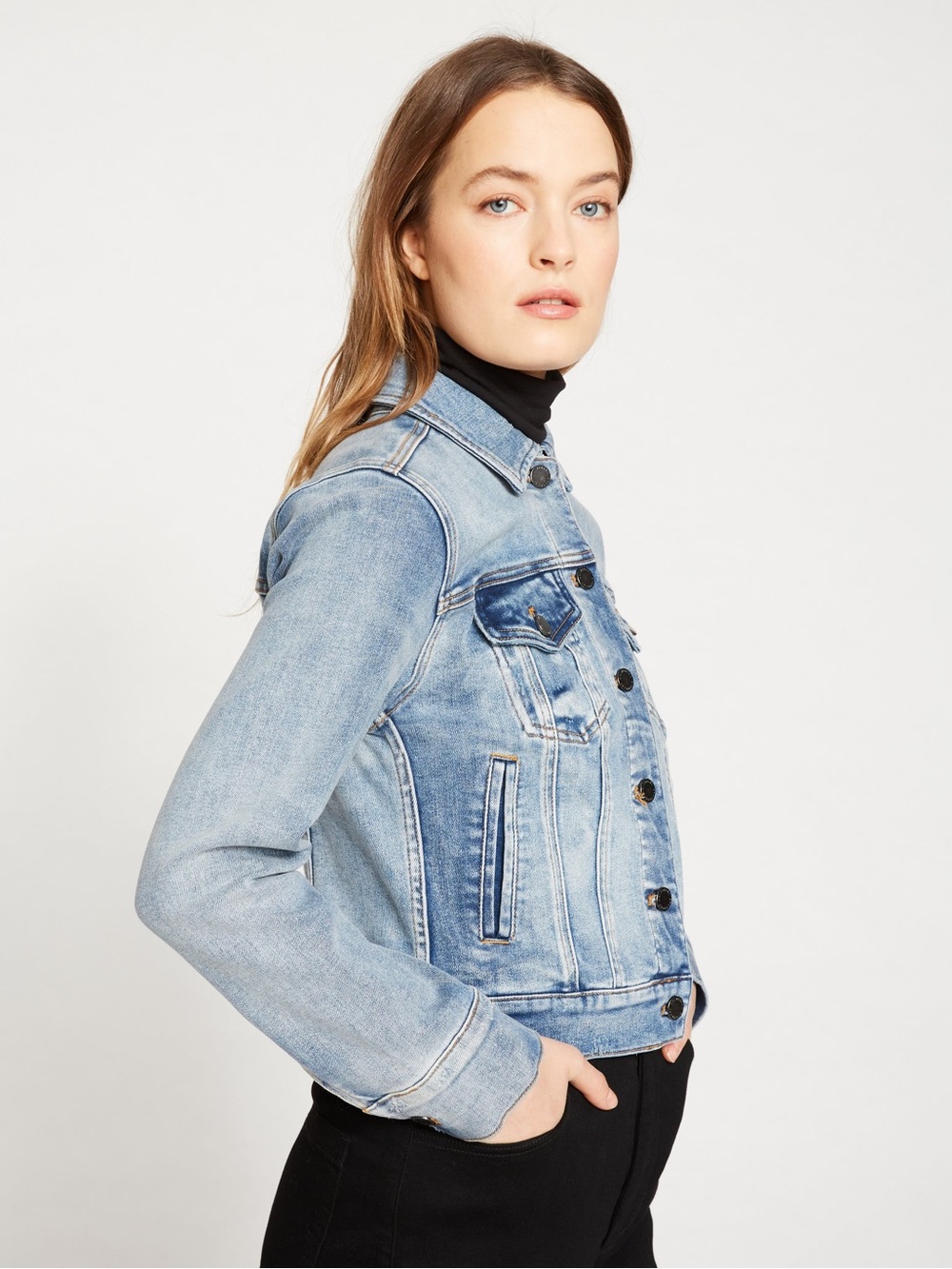 Universal Standard Sz Md / 18/20 Kelsey Denim Jacket - Picture 3 of 8